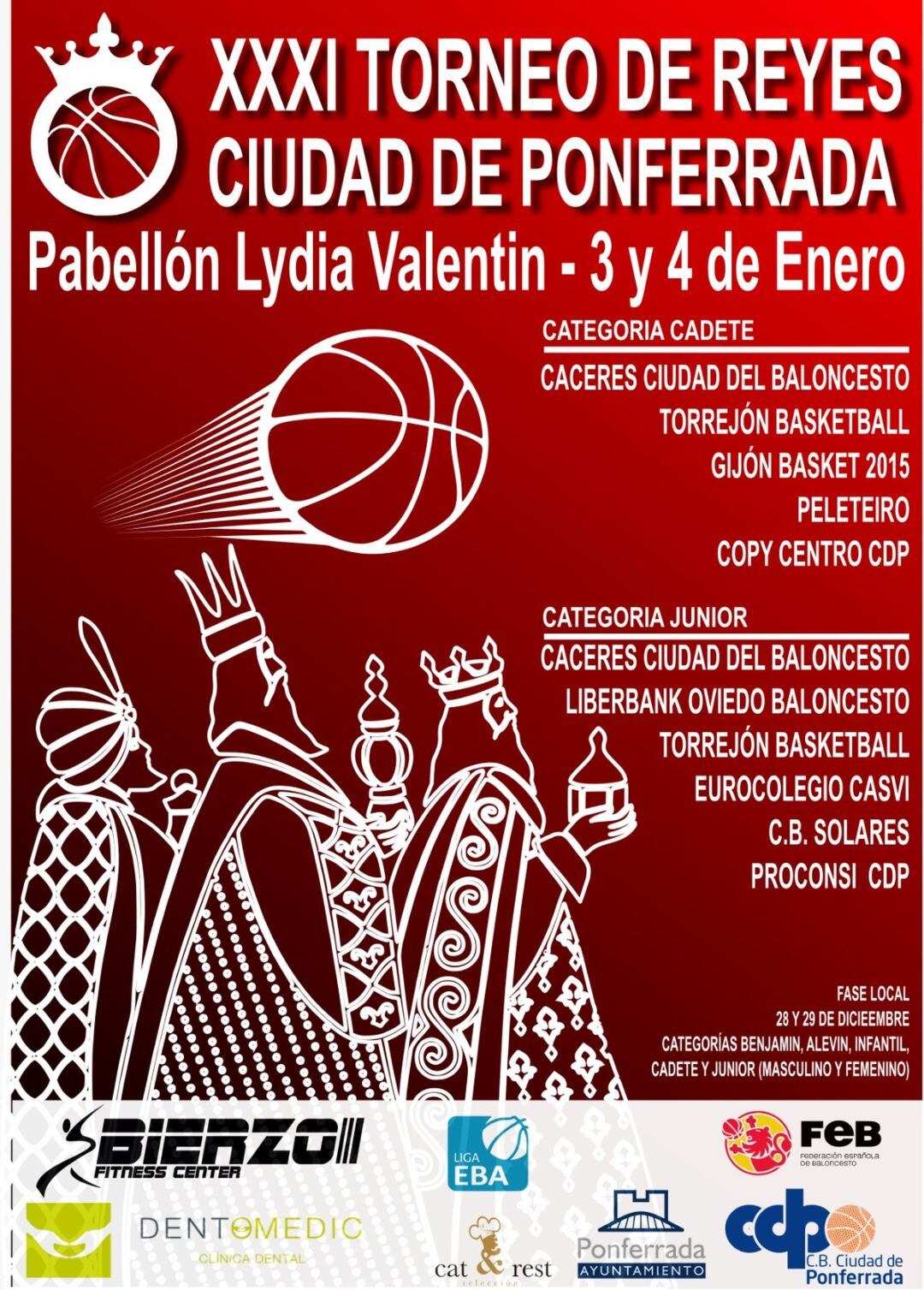 El CDP organiza una nueva edición del Torneo en categorías Cadete y Júnior que se disputará el 2 y 3 de Enero en el Pabellón Lydia Valentín
