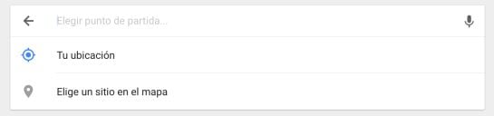 Opción para elegir el punto de partida en ‘Maps’