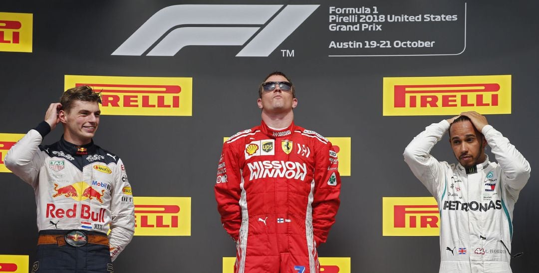 Raikkonen, en el pódium