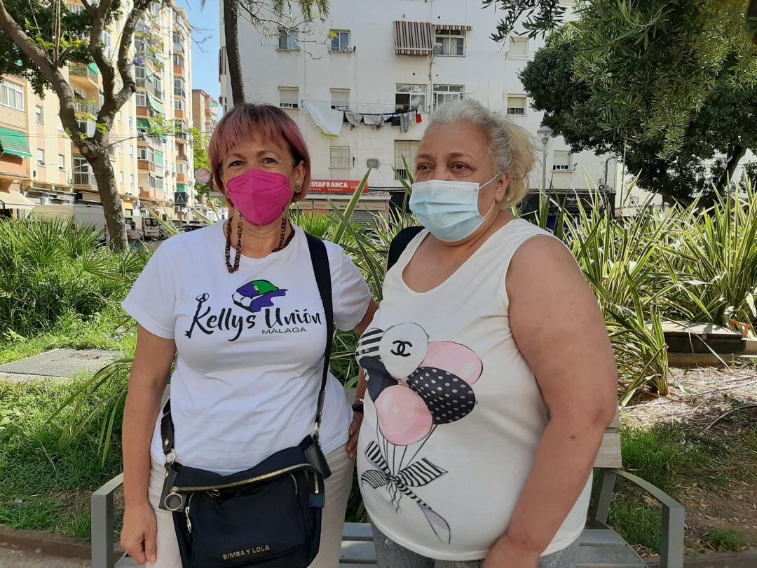 En la imagen Mari Trini Jiménez e Inmaculada Rodríguez de Kellys Unión Málaga 