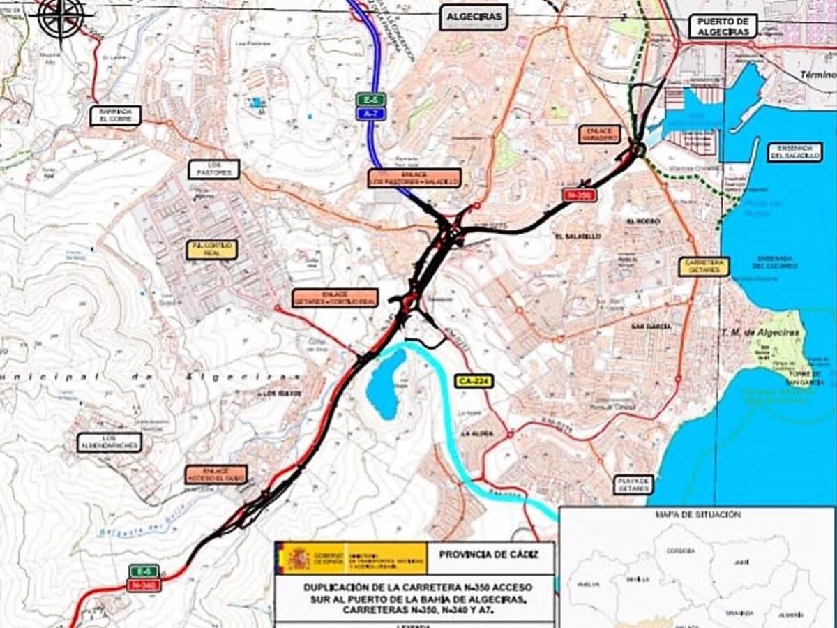 Licitadas las obras de duplicación del acceso sur al Puerto de Algeciras por 52,49 millones