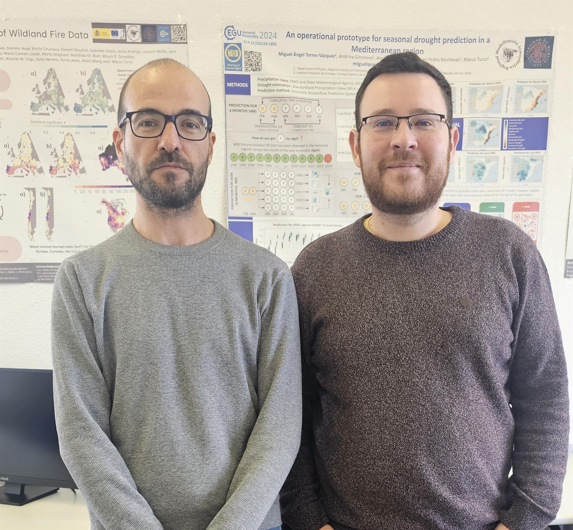 Los investigadores de la UMU Miguel Ángel Torres y Marco Turco