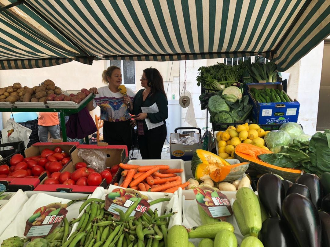 Puestos del mercado.