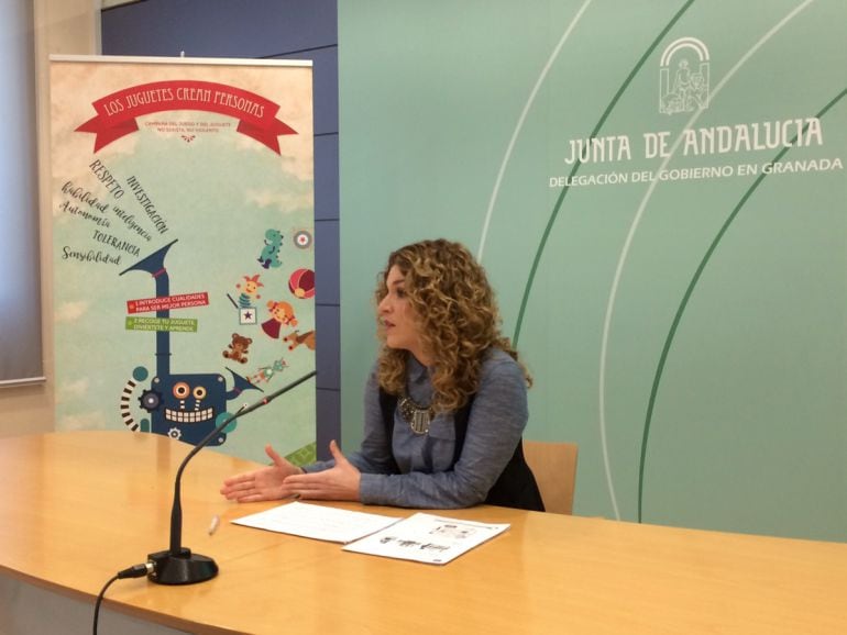 Rueda de prensa de la coordinadora provincial del Instituto Andaluz de la Mujer en Granada, Ana Belén Palomares