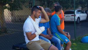 Palatsí acudio al entrenamiento tras salir del centro hospitalario