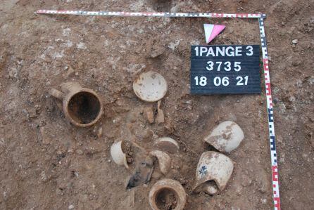 Vajilla del siglo XV en la excavación de la plaza del Ángel de València