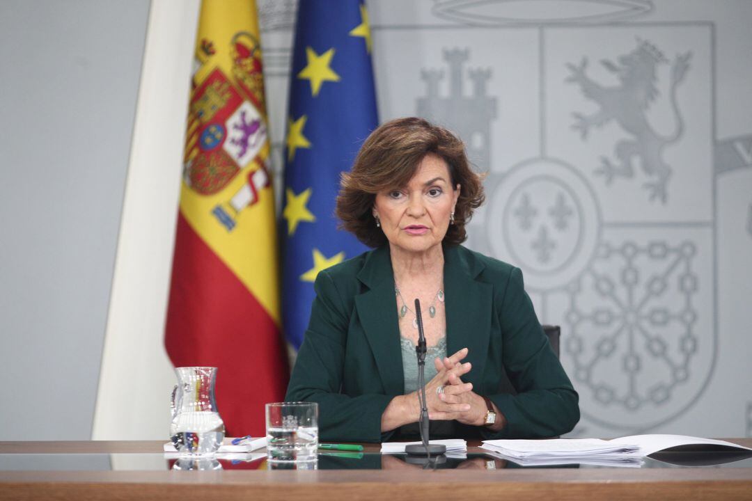 La vicepresidenta del Govern, Carmen Calvo