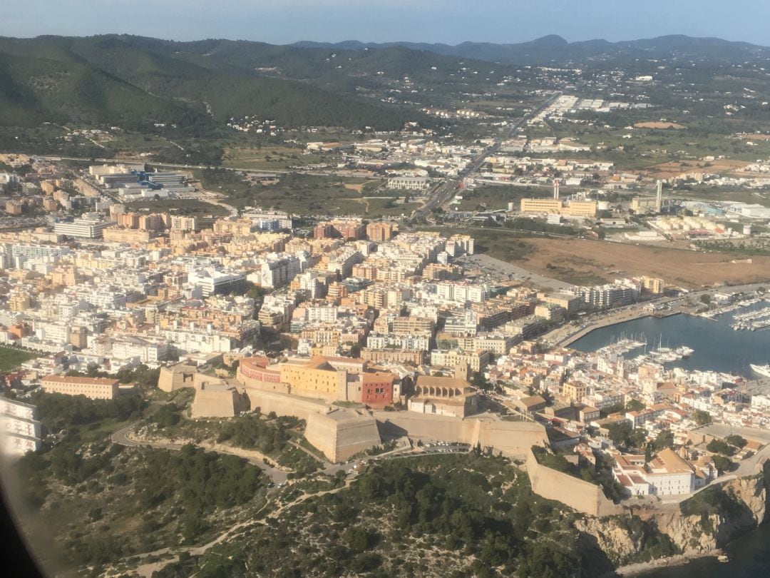 Vista aérea de Ibiza