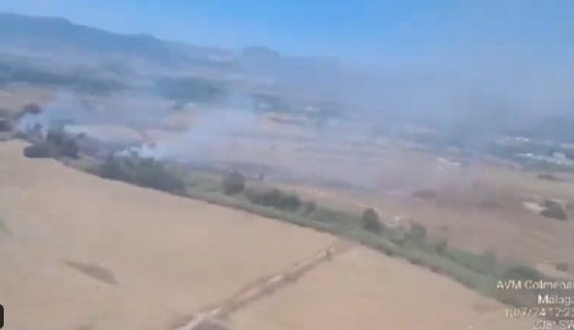 Declarado un incendio forestal en Málaga