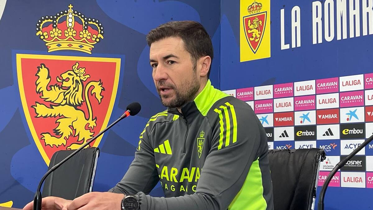 Gabi, en la previa del Real Zaragoza-Córdoba 23/03/25