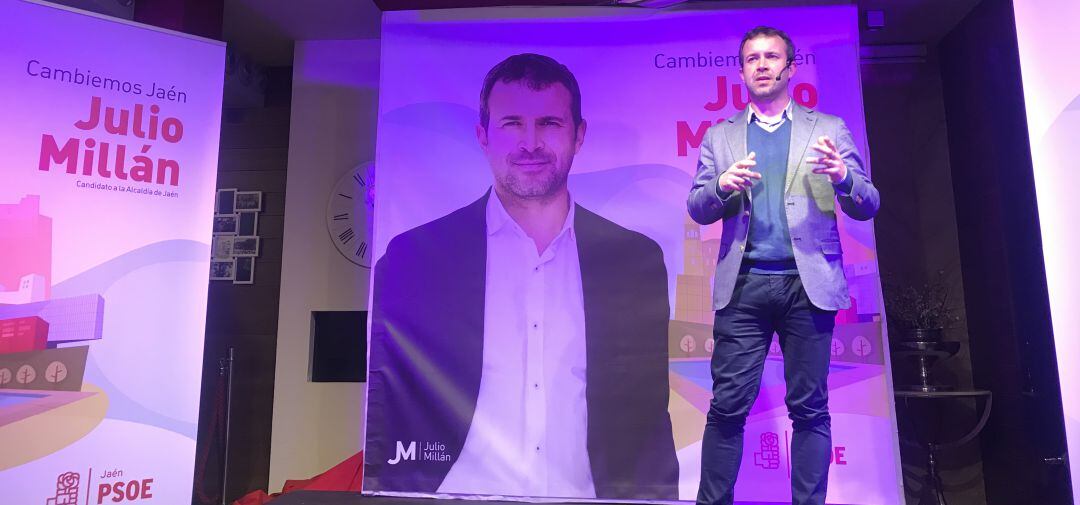 Julio Millán durante la presentación de la campaña el pasado mes de febrero.