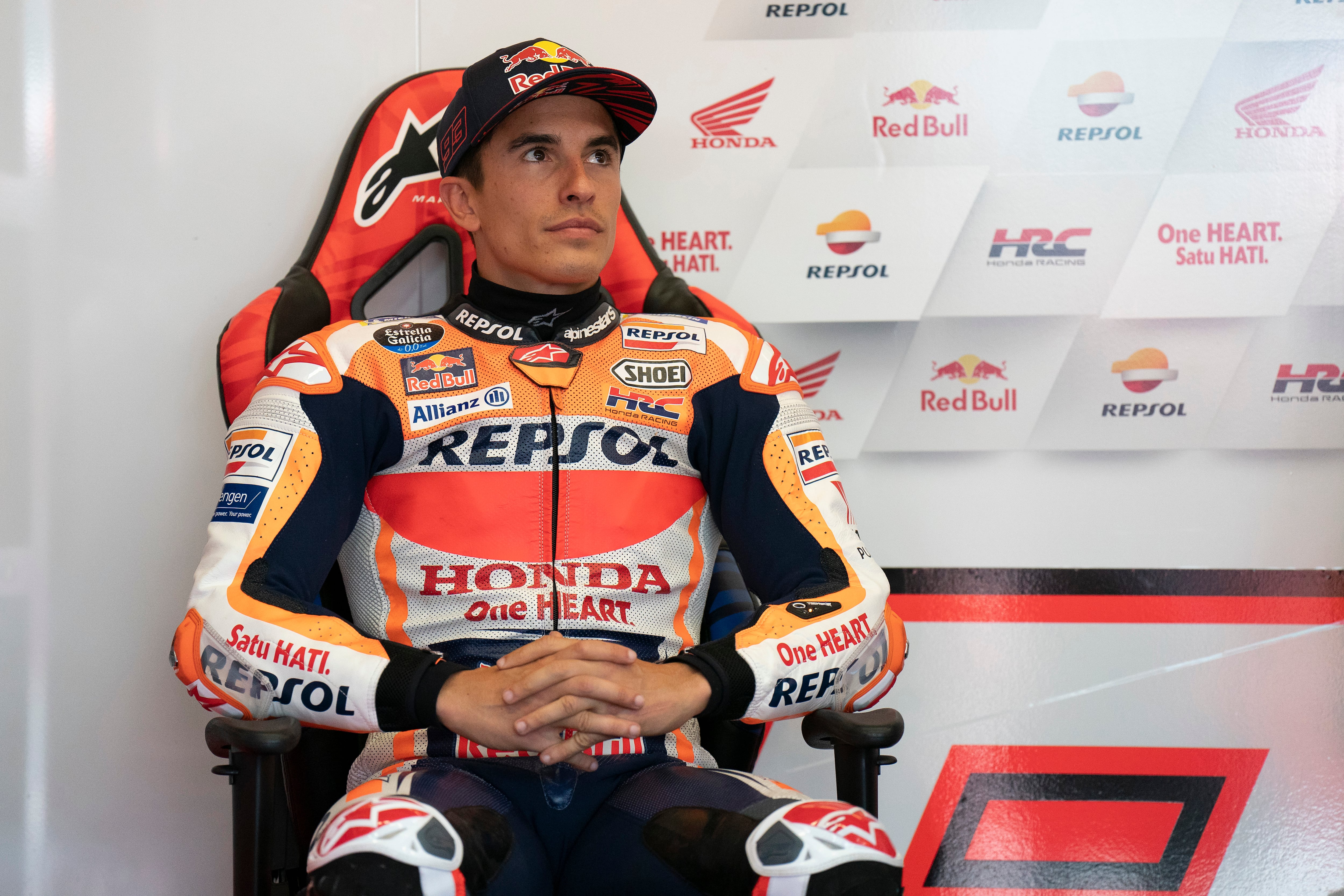 Marc Márquez, durante los entrenamientos libres del GP de Italia