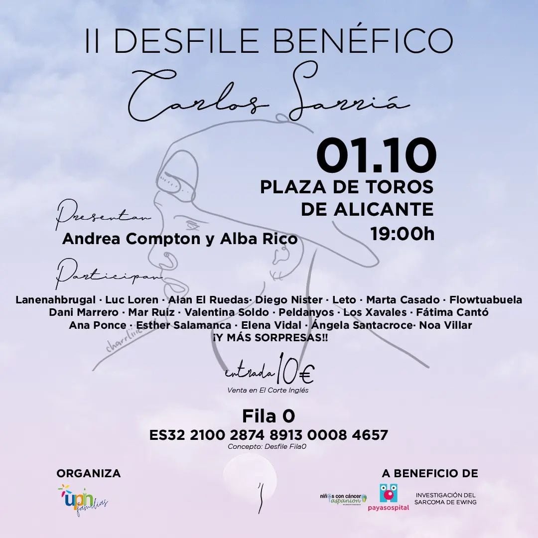 Los beneficios del desfile irán destinados a ASPANION y PAYASOSPITAL.