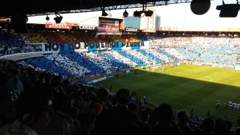 La Romareda, en una de sus tardes de fútbol