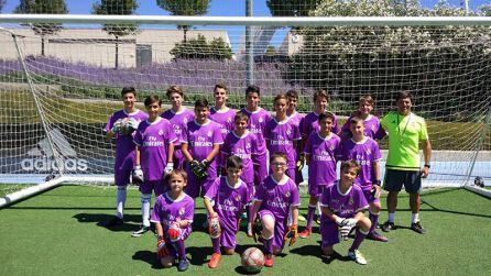 Niños participantes en uno de los campus de verano que organiza la Fundación Real Madrid