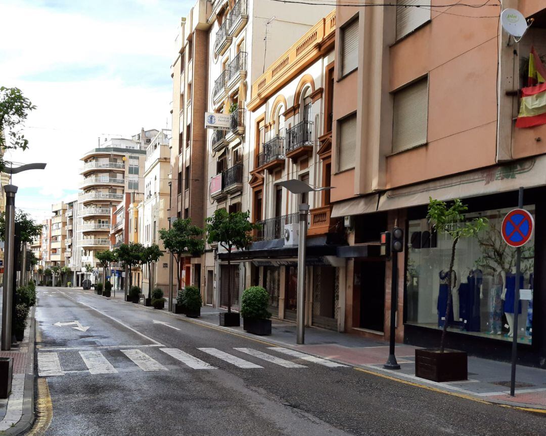 Calle Isaac Peral en Linares.