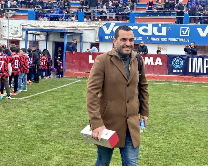 Adrián Hernández durante la previa en La Constitución