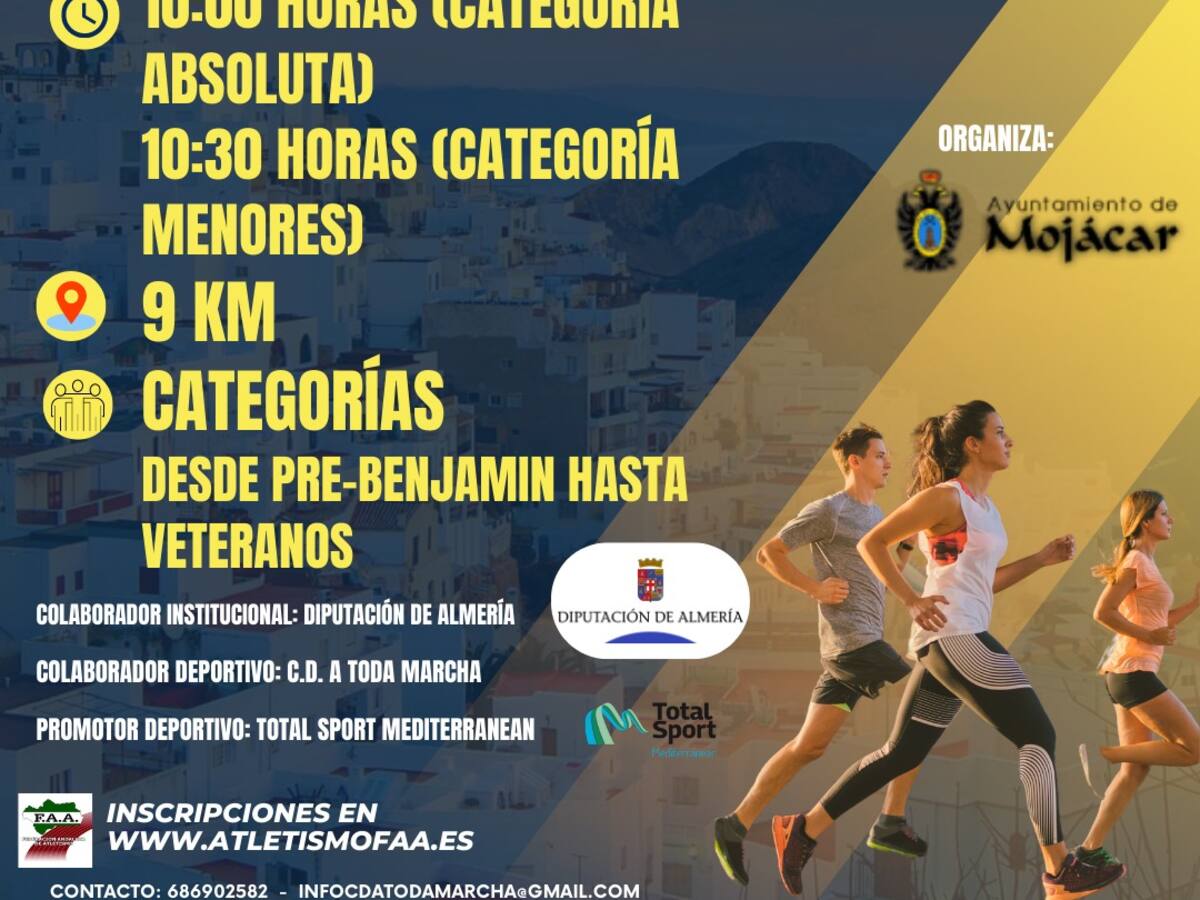 Mojácar celebra el día 12 su Carrera Popular