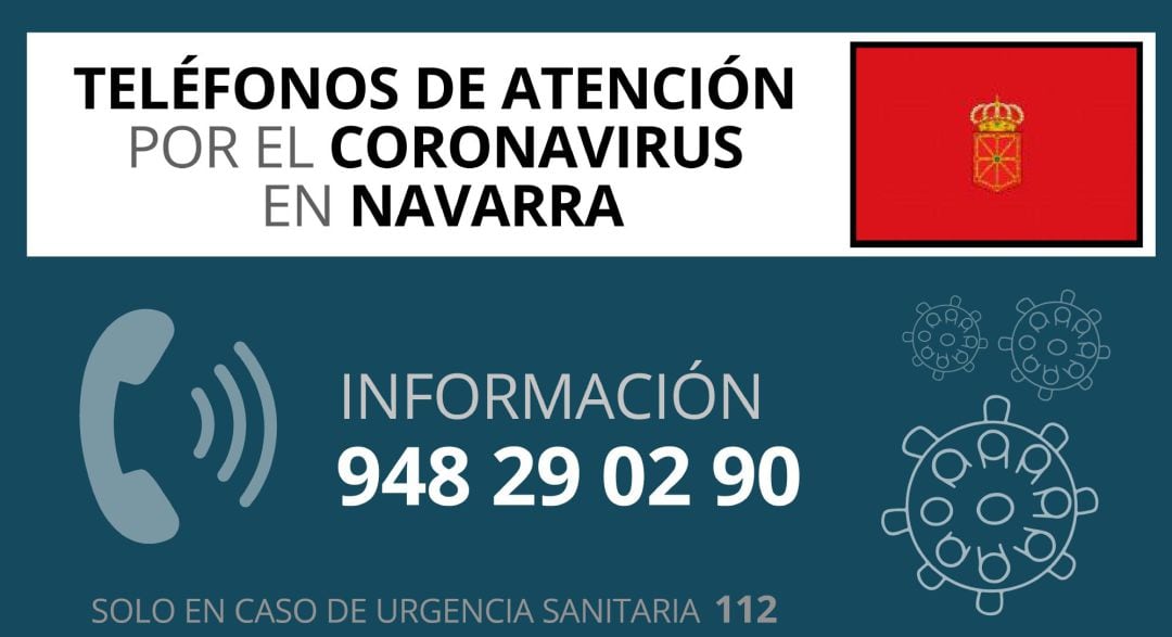 Teléfonos de atención por el coronavirus en Navarra