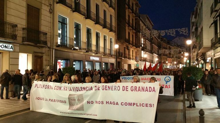 Manifestación en Granada el 25N contra la violencia de género