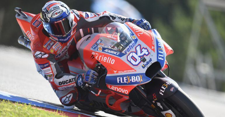 Andrea Dovizioso, durante los entrenamientos en el circuito de Brno