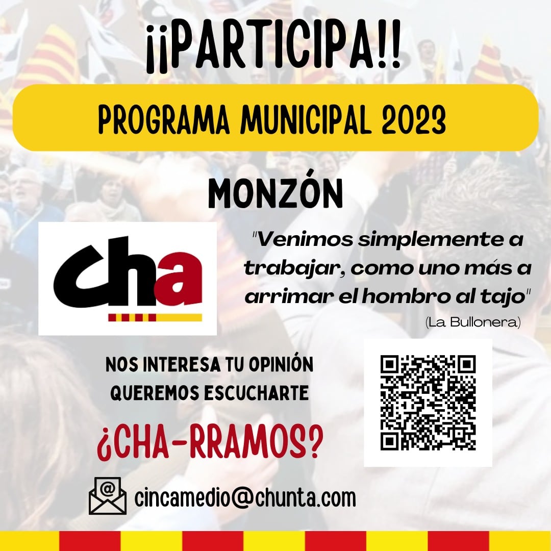 Cartel de CHA-Monzón