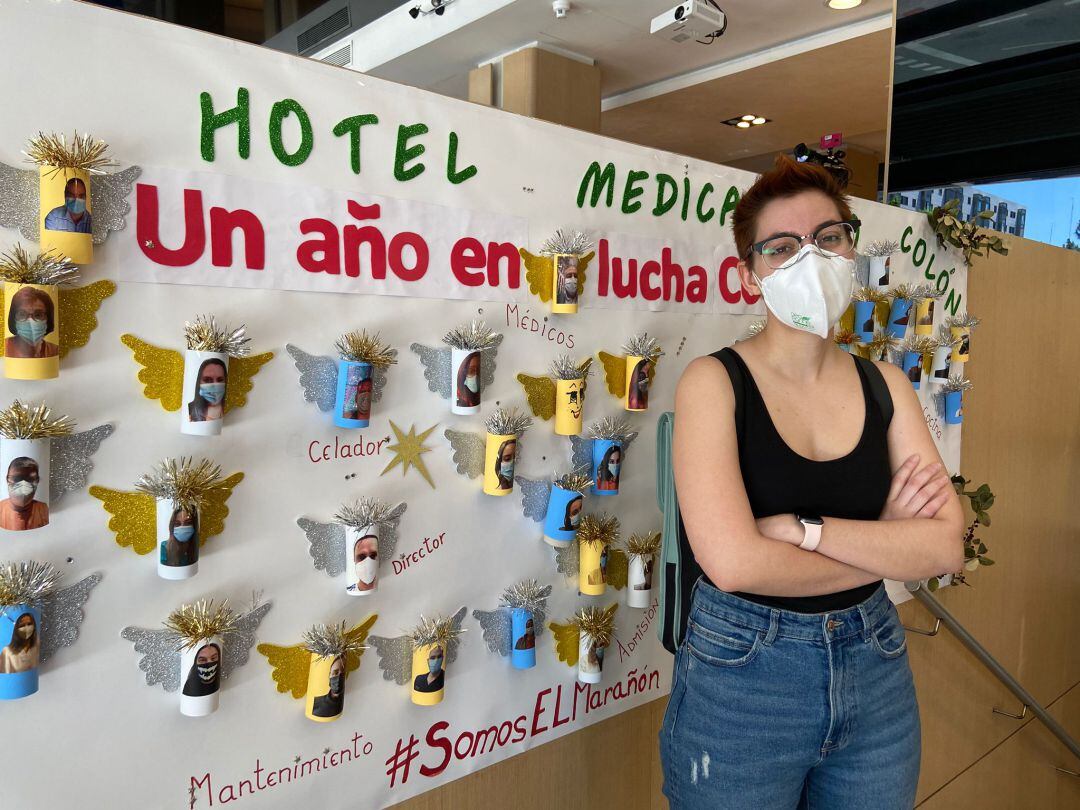 Belén Álvarez, una mostoleña de 29 años, se convierte en la última paciente covid atendida en los hoteles medicalizados de Madrid