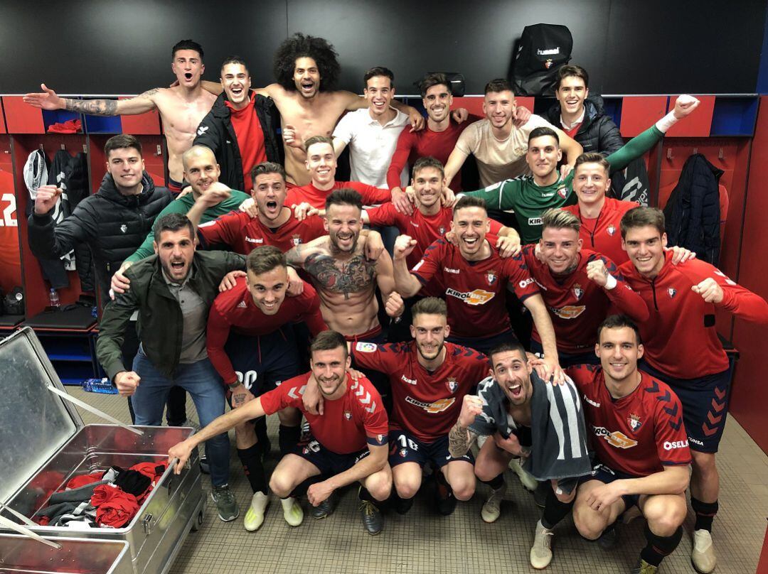 Osasuna tras vencer al Deportivo