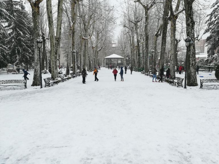 Imagen del parque de La Corredera este domingo.