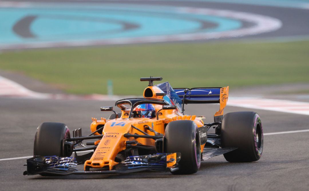 Fernando Alonso durante el Gran Premio de Abu Dhabi