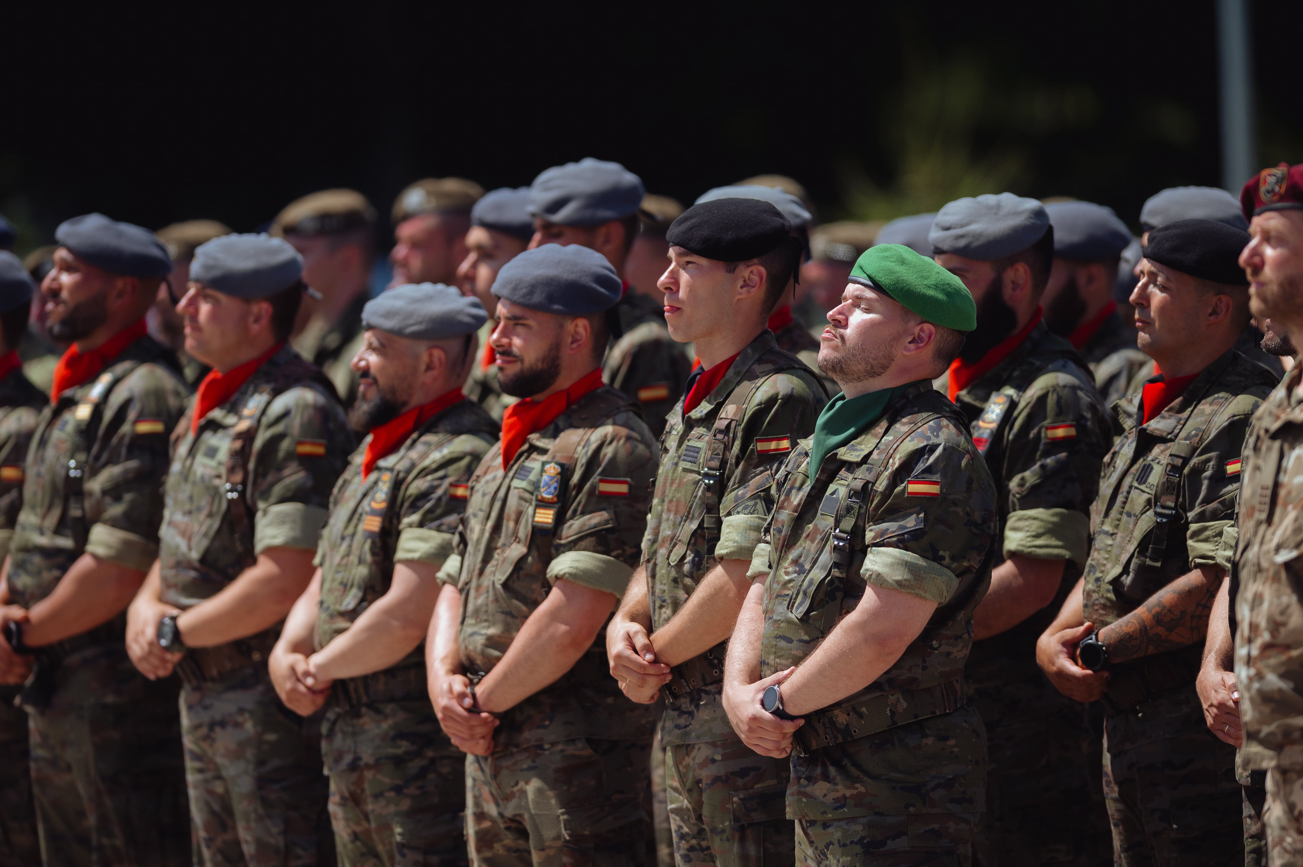 Soldados españoles que forman parte del contingente de la OTAN en Eslovaquia