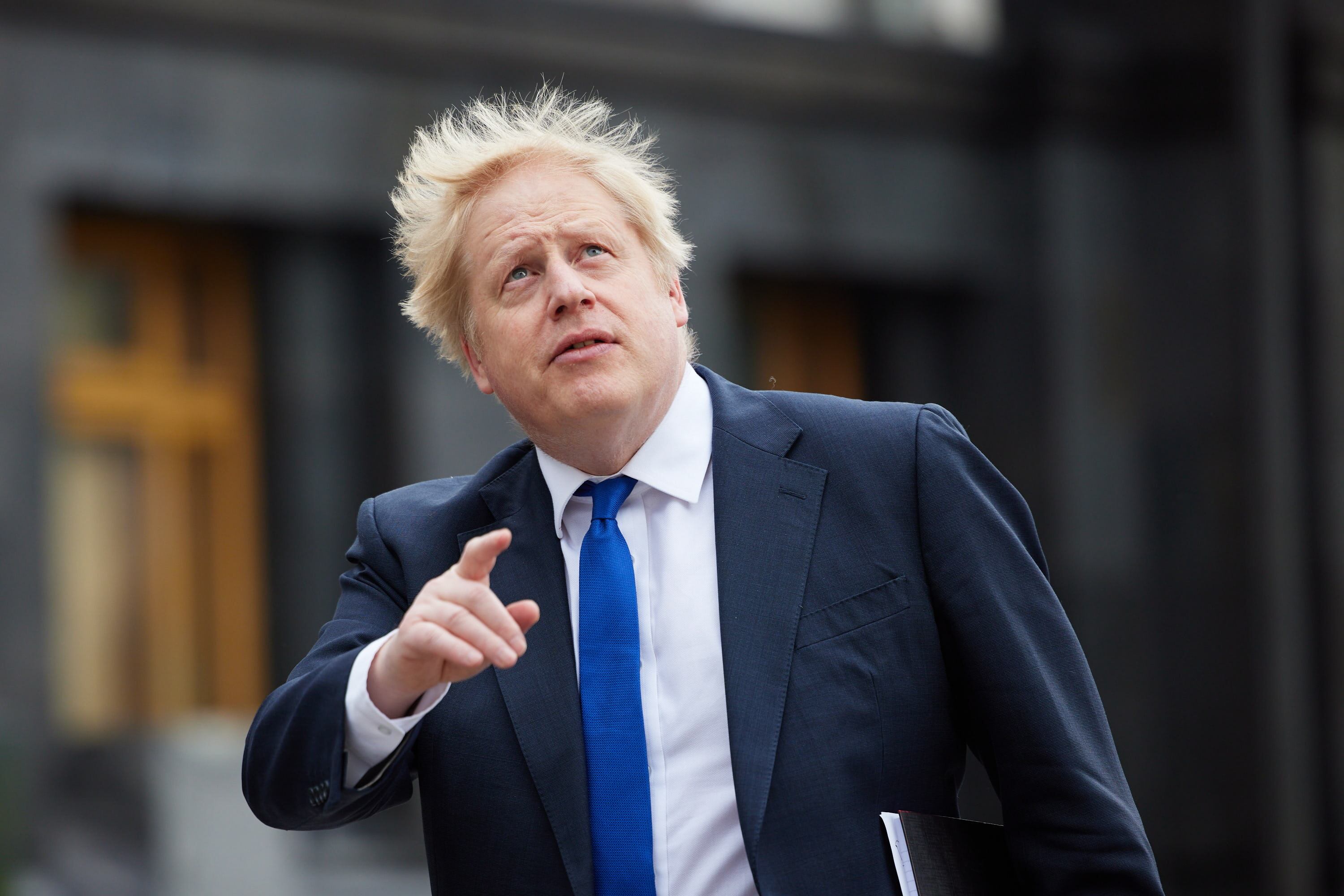 El primer ministro británico, Boris Johnson, durante su reciente visita a Kiev.