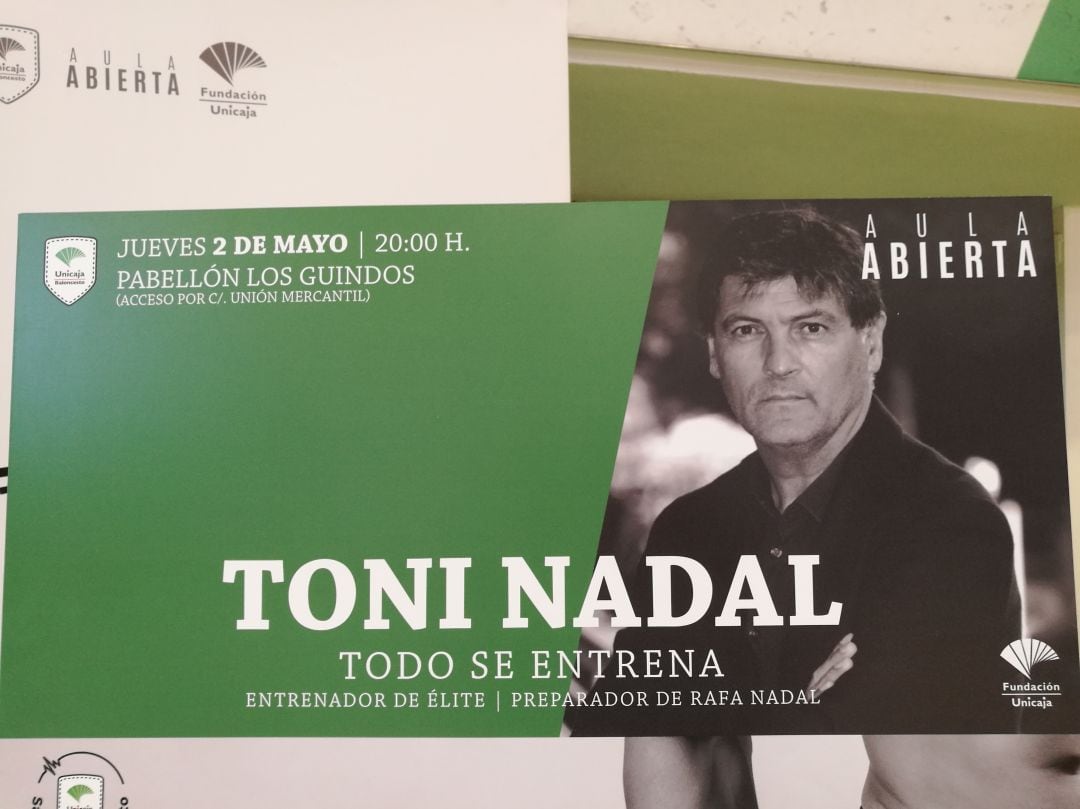 Así anunció el Unicaja la conferencia de Nadal