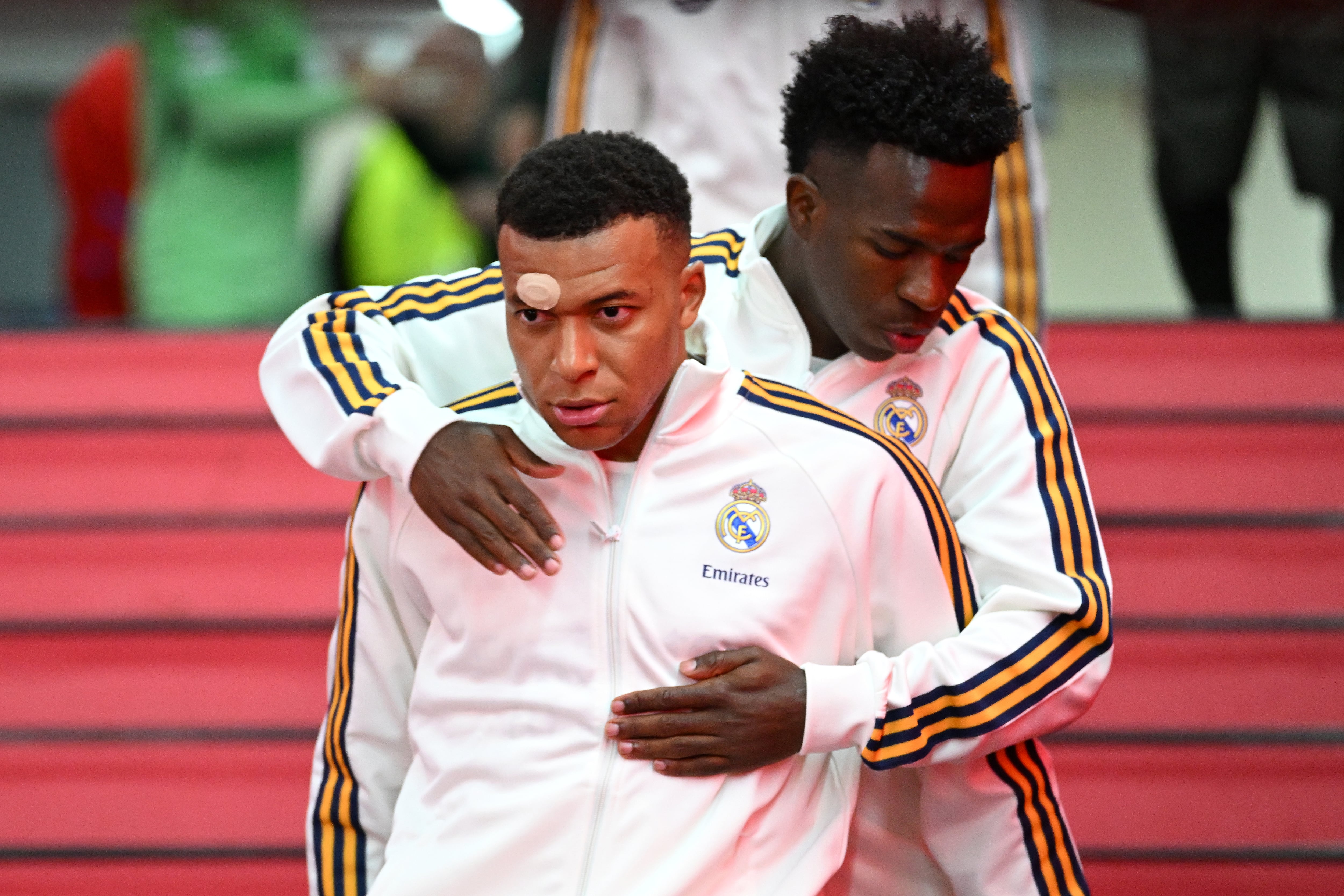Mbappé y Vinicius se preparan para jugar contra el Bayern