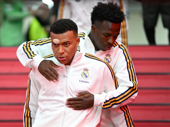 Mbappé y Vinicius se preparan para jugar contra el Bayern