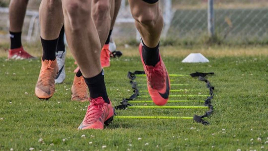 Imagen de los entrenamientos de la pasada pretemporada en Unionistas CF