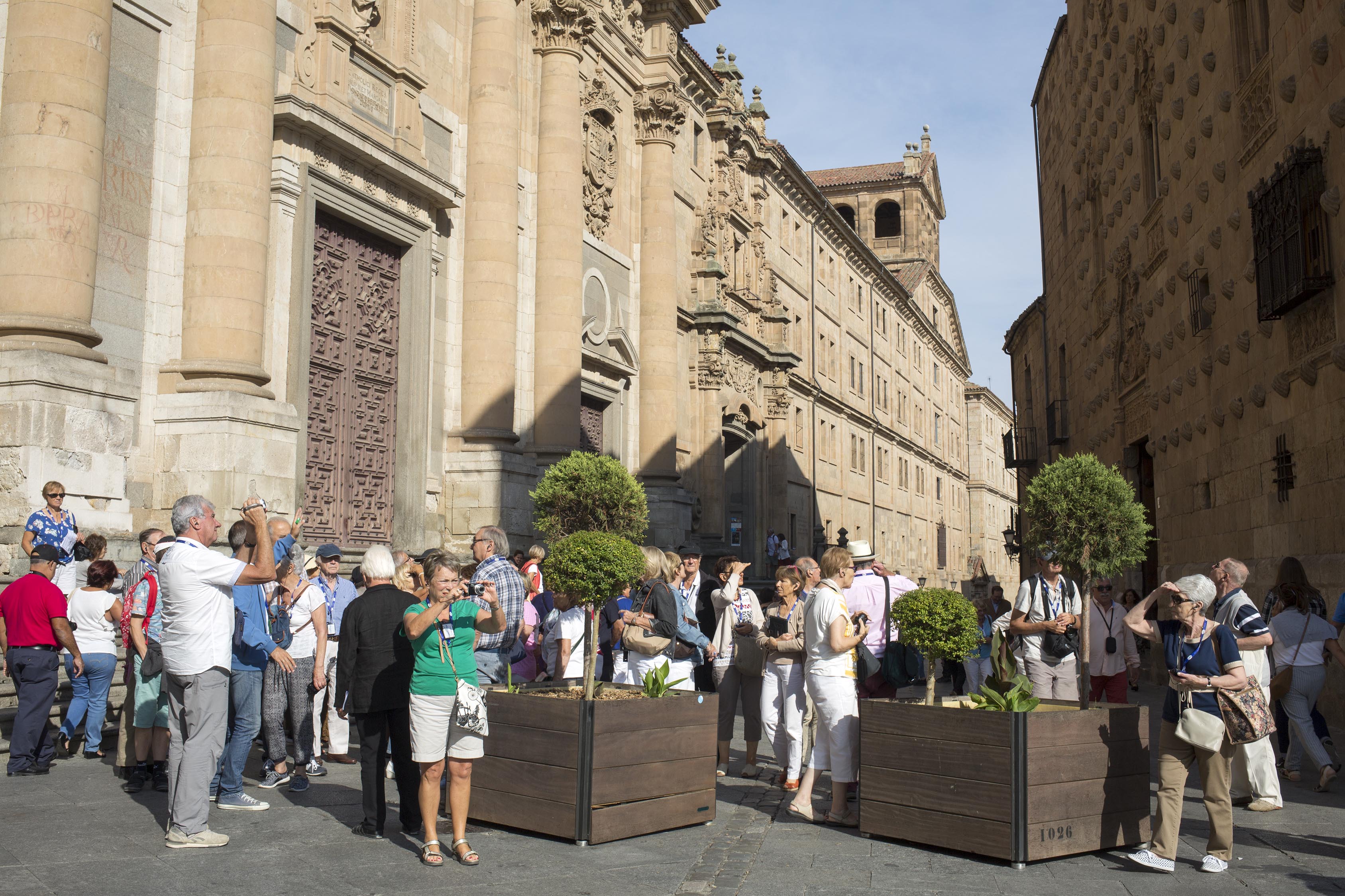 Turistas en la ciudad de Salamanca