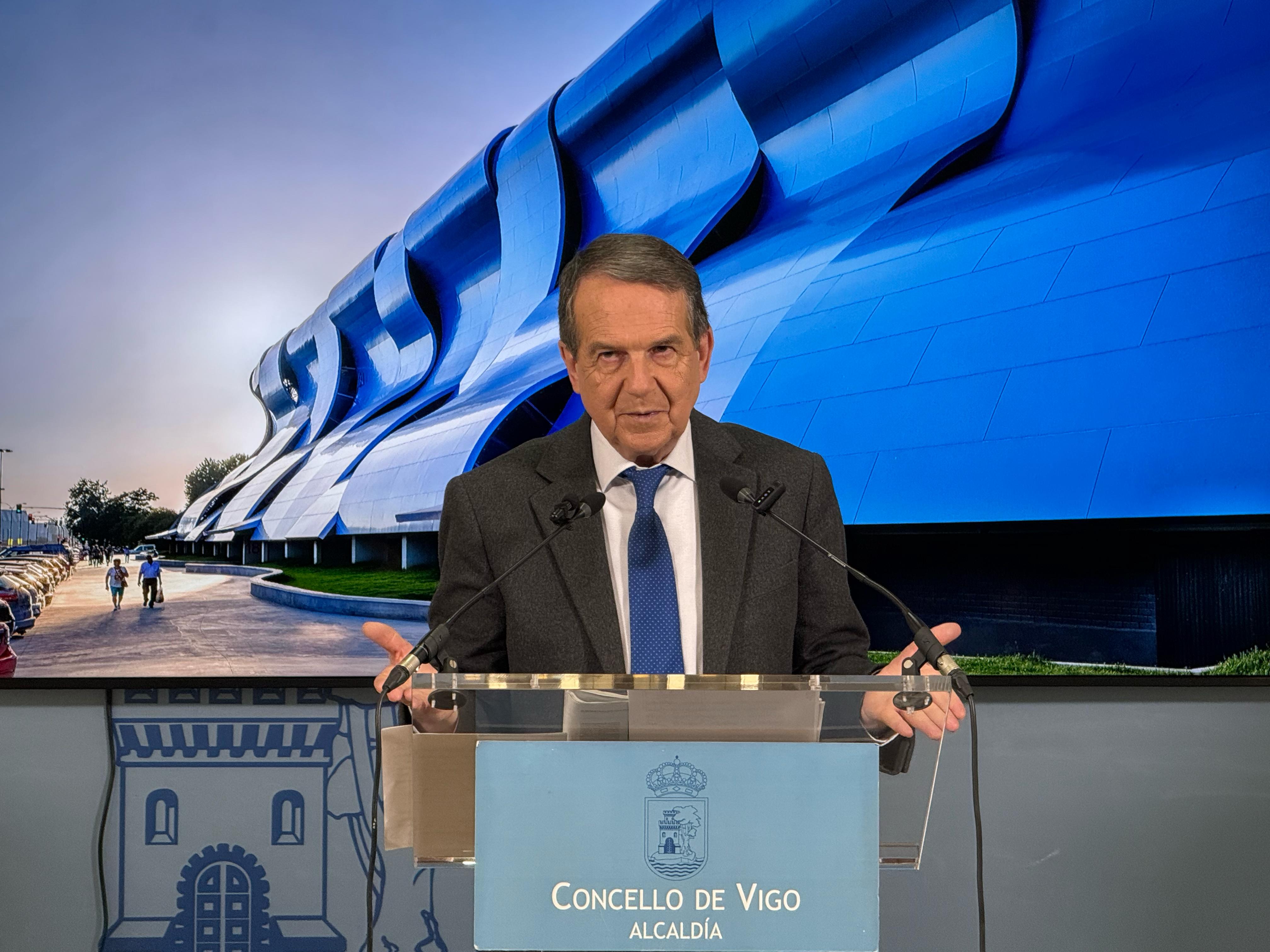 Abel Caballero durante una rueda de prensa en el Concello