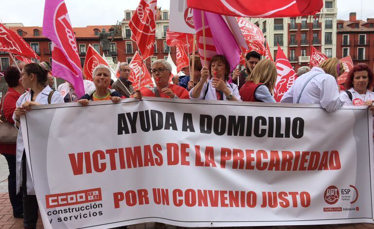 Imagen de la protesta de Valladolid