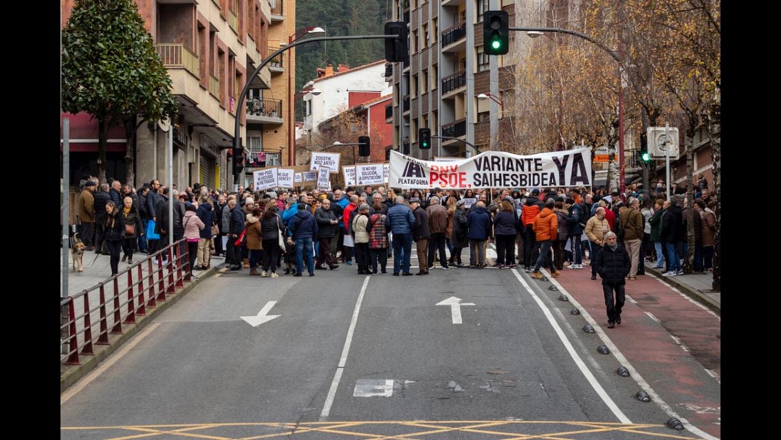 Imagen  de una movilización convocada por la plataforma semanas atrás