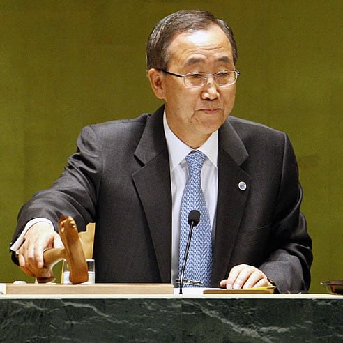El secretario general de la ONU, Ban Ki Moon