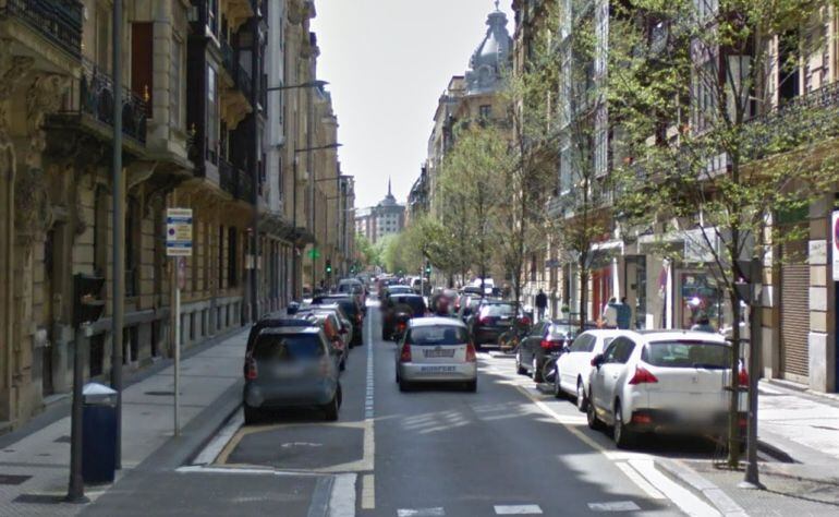 Vista de la calle Prim de San Sebastián.