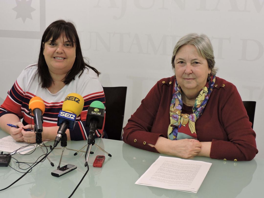 Las concejalas de Bienestar Social y Políticas del Mayor, Cristina Morera y Elisabet Cardona, respectivamente.
