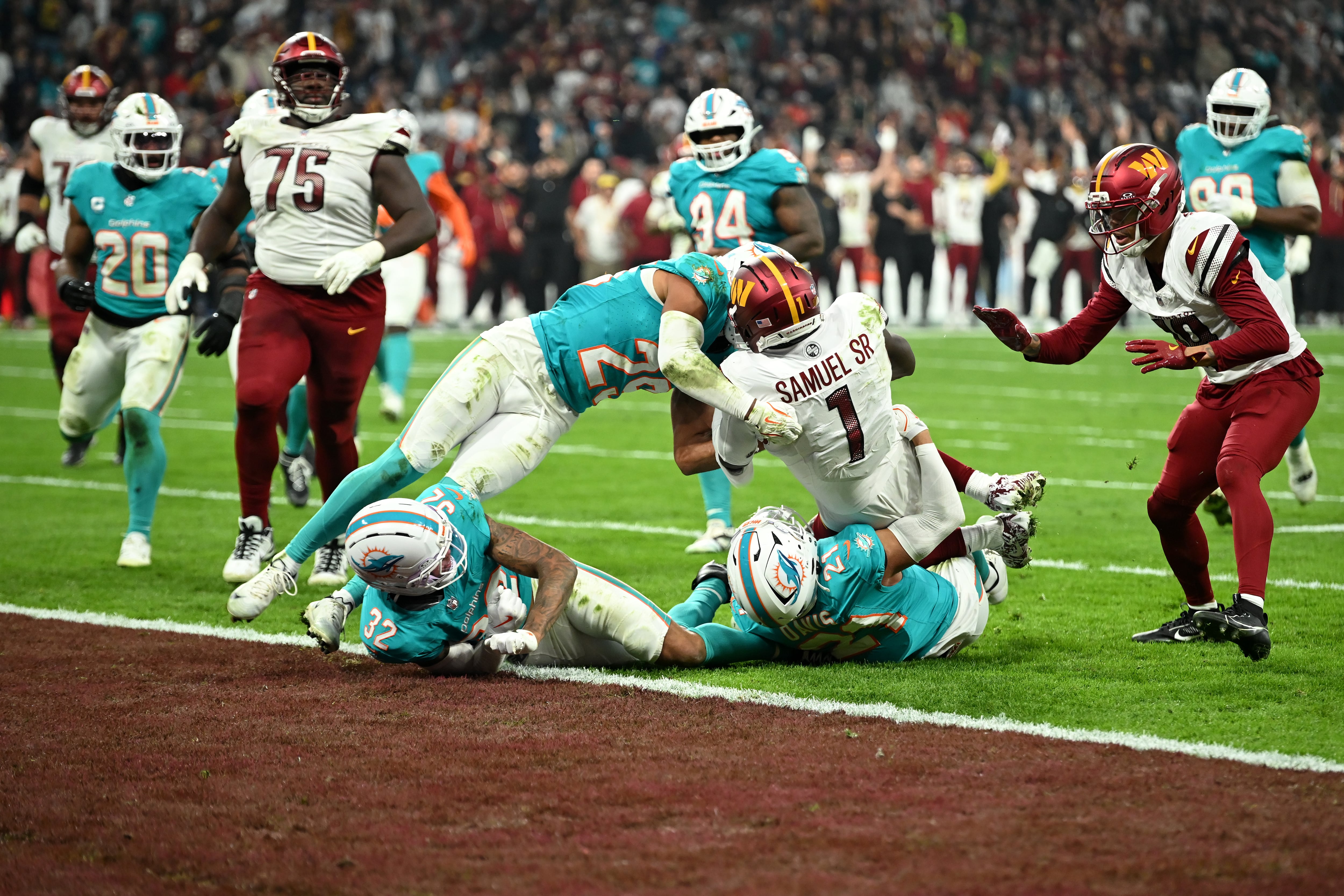 La acción más espectacular del fútbol americano llegó al Bernabéu: Samuel firma el primer touchdown en España