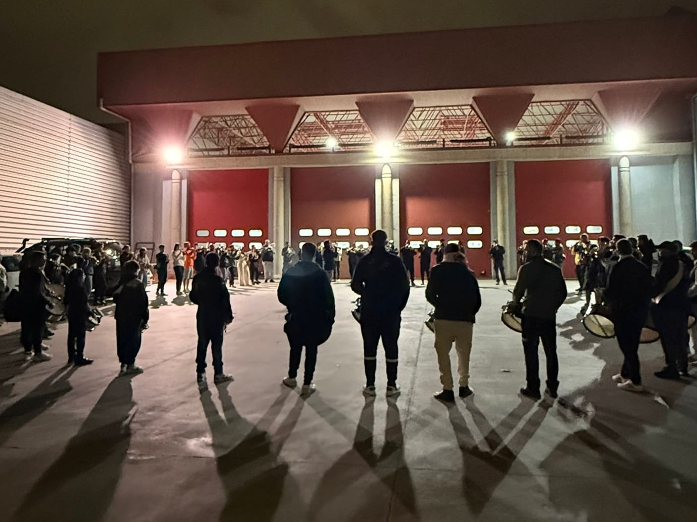 Uno de los ensayos de la banda del Real Cuerpo de Bomberos de Málaga