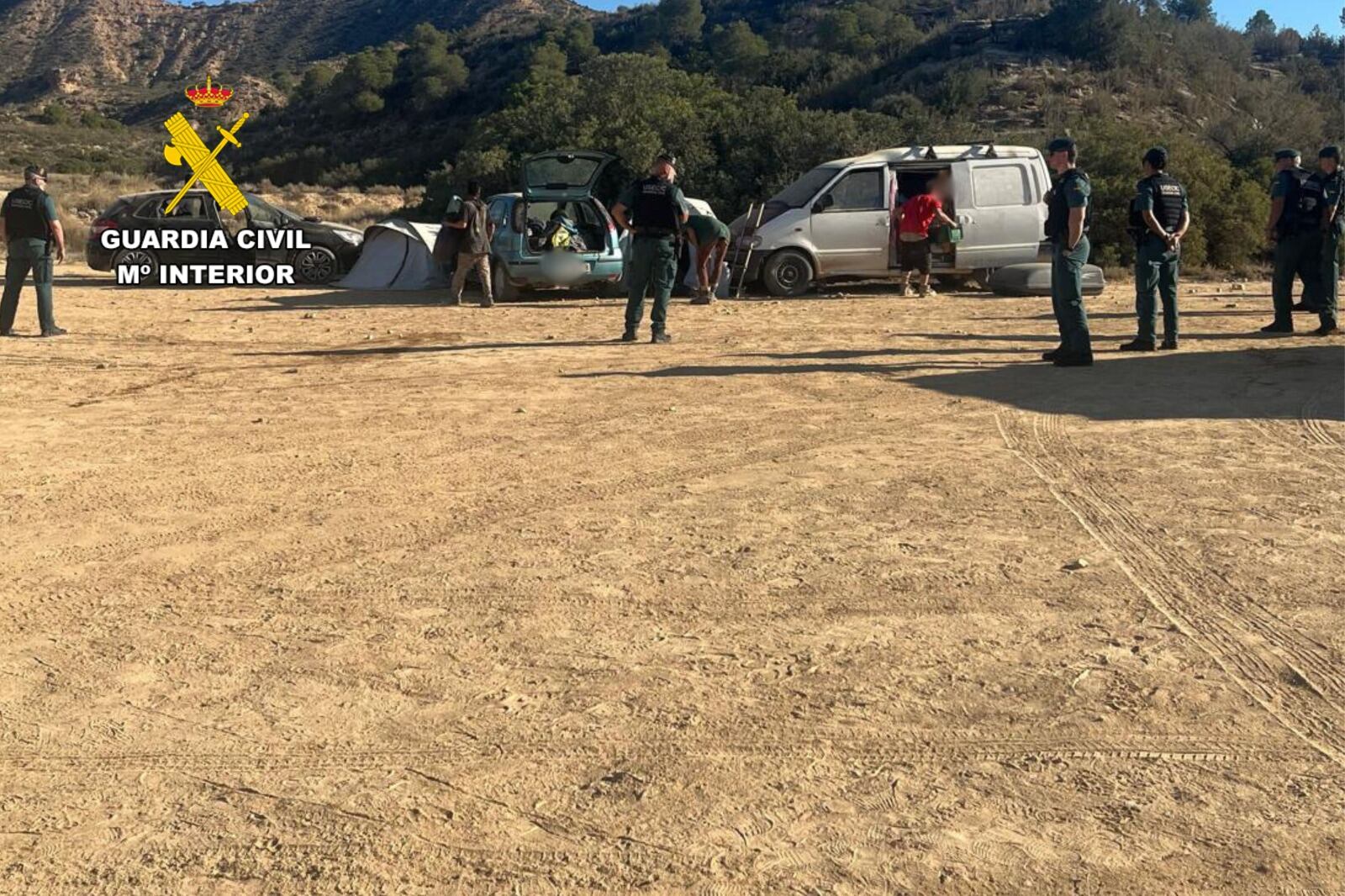 Momento del desalojo