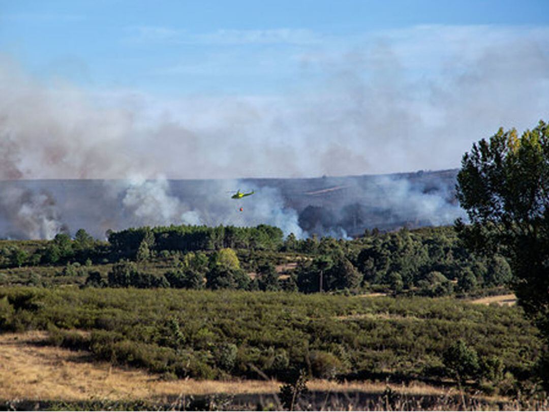 Incendio en la localidad de Abejera