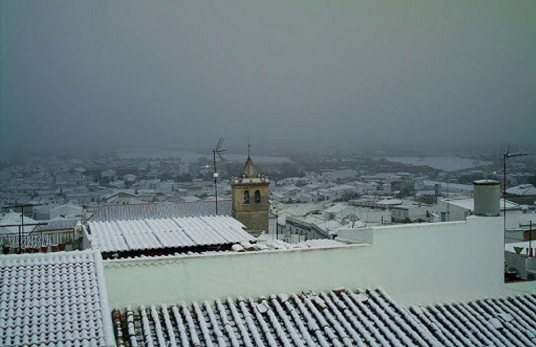 Imagen del pueblo sevillano que este miércoles amanece con -6 grados