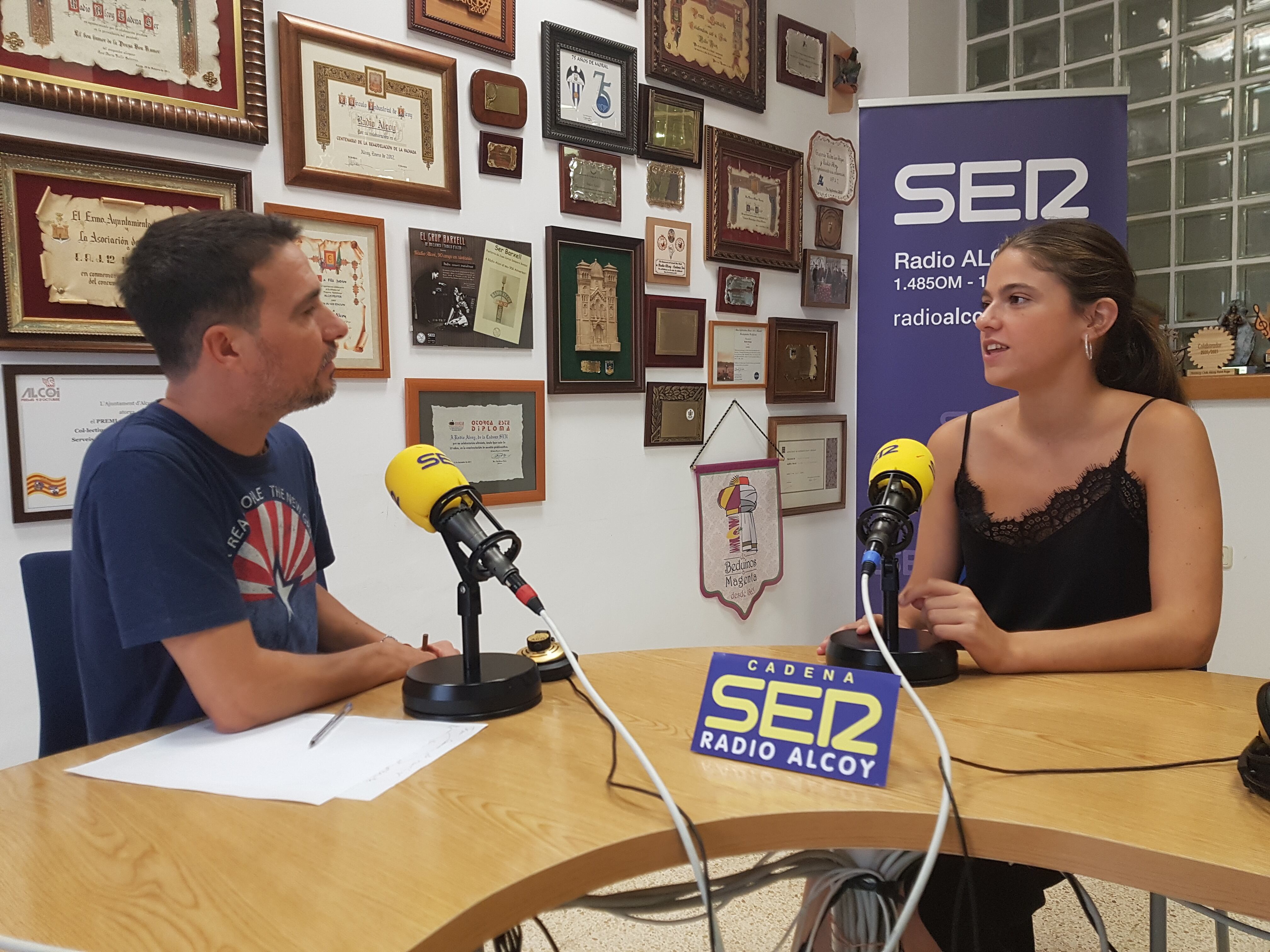 Clara Blanes en Radio Alcoy