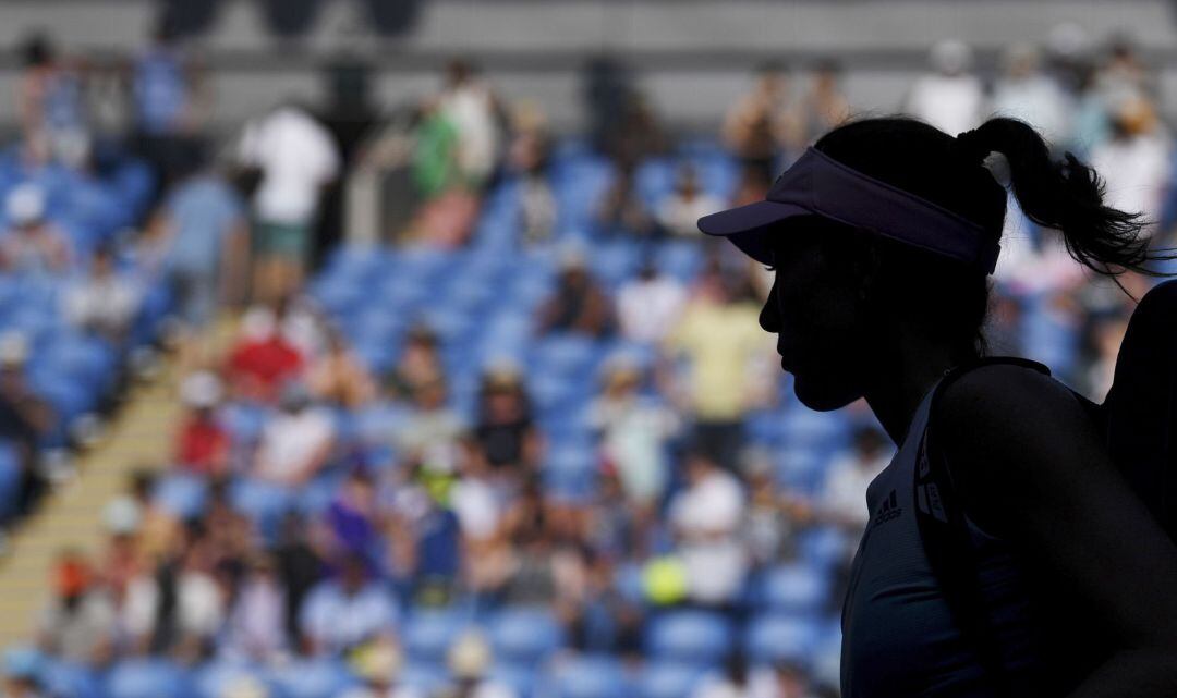 Garbiñe Muguruza, en su partido ante Karolina Pliskova.